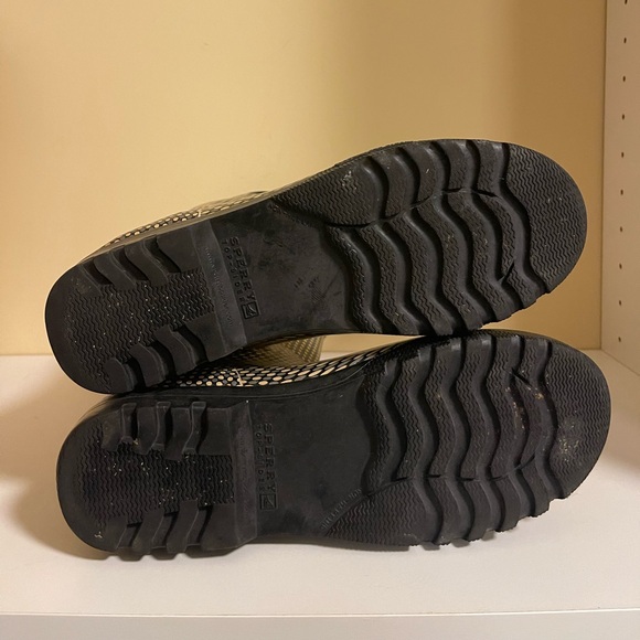 Sperry Black and Cream Women's Rain Boots - Picture 4 of 9